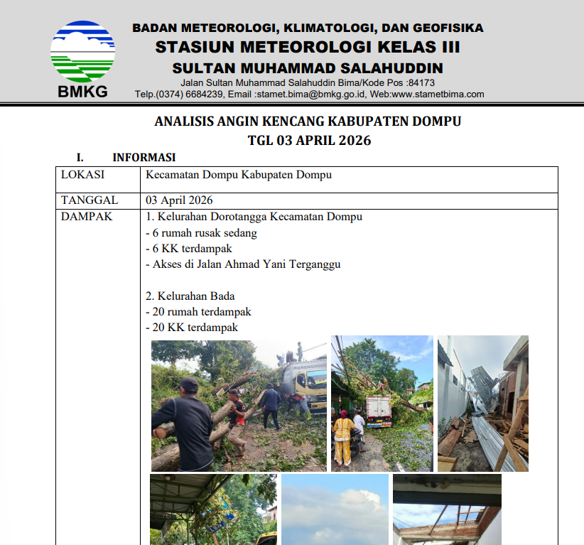 ANALISIS ANGIN KENCANG KABUPATEN DOMPU TANGGAL 03 APRIL 2026